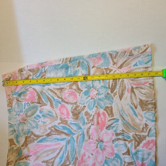 Y2K Floral Pastel Skirt w/ Pockets Separate Scene Blue/Pink/Tan Size L See Notes - Picture 4 of 6